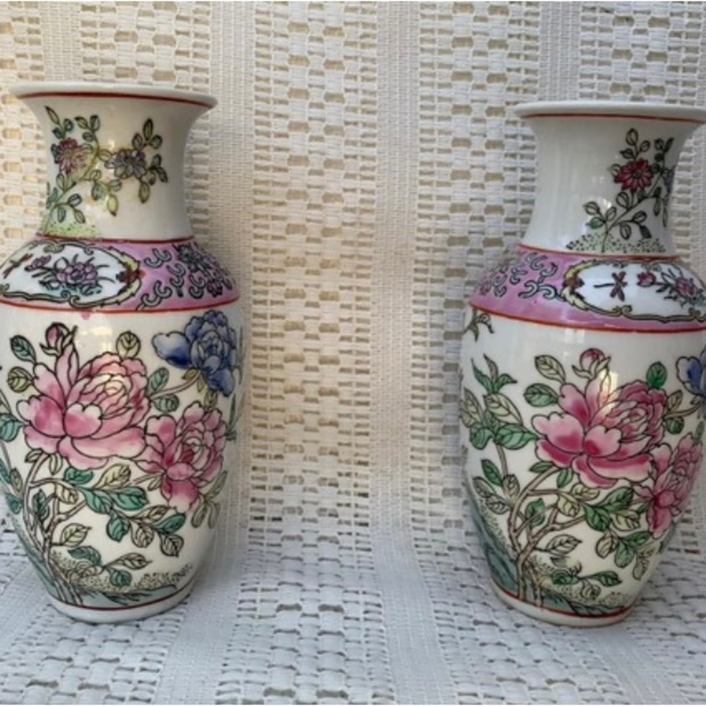 Pair Toyo Birdsong Vases - Picture 2 of 10